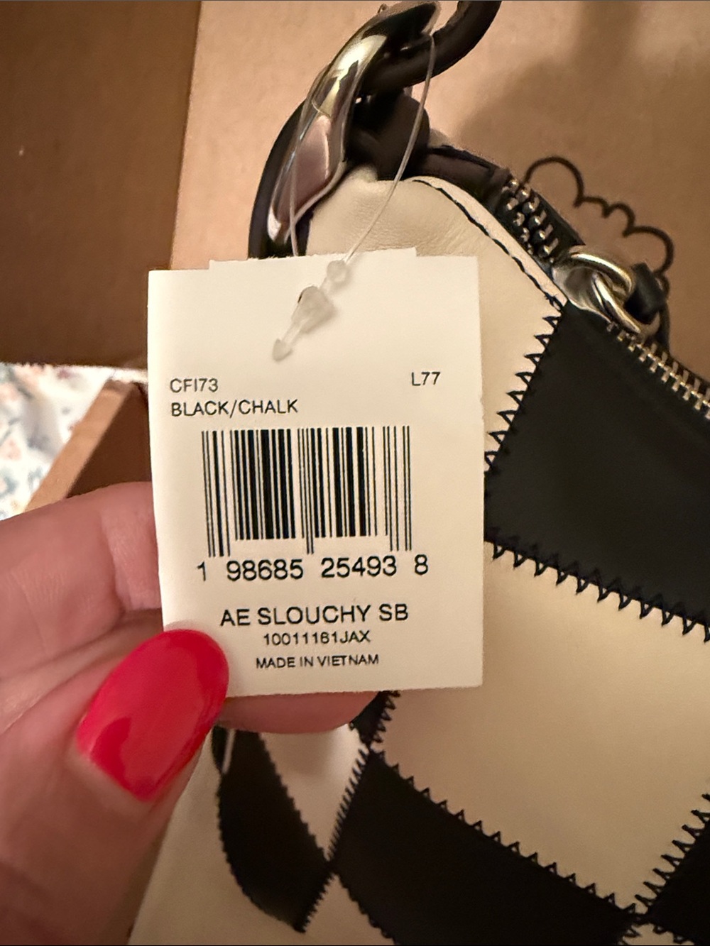 🖤Coach NWT Coachtopia Black & White Checker Alter Ego Slouchy Shoulder Bag - Picture 9 of 10